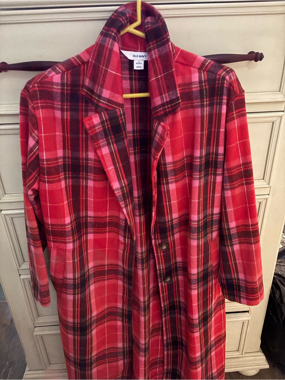 Old Navy red checked jacket